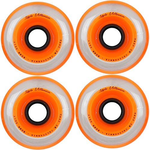 Labeda Millenium Inline Skate Wheels (Orange, 80mm) - Image 1
