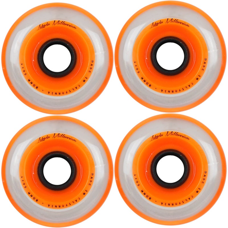 Labeda Millenium Inline Skate Wheels (Orange, 80mm) - Image 5