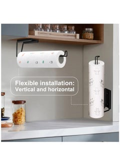 Generic Paper Towels Holder, Wall Mounted Paper Towel Holders Napkin Holders for Kitchen Self-Adhesive or Drilling, for Kitchen Bathroom  - Image 3