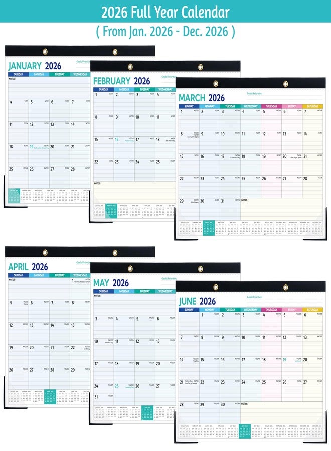 BowCuk 2026 Desk Calendar - Jan 2026 - Dec 2026, 12 Monthly Calendar, Large Desk Calendar 2026, 14.6’’ x 11.5’’, Best Desk/Wall Calendar with To-do Lists, Desk Pad, Ruled Blocks, Corner Protectors - Image 3