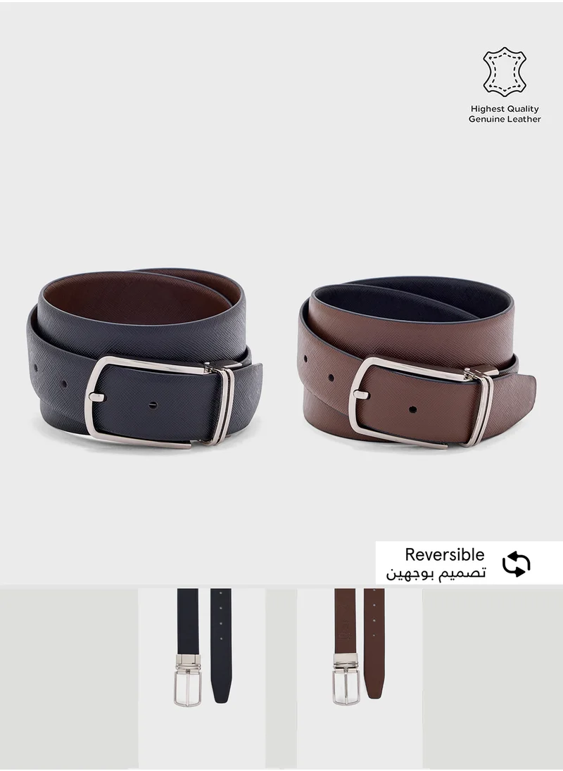 روبرت وود Genuine Leather 35Mm Reversible And Resizable Formal Belt