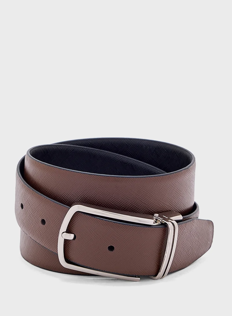 Robert Wood Genuine Leather 35Mm Reversible And Resizable Formal Belt