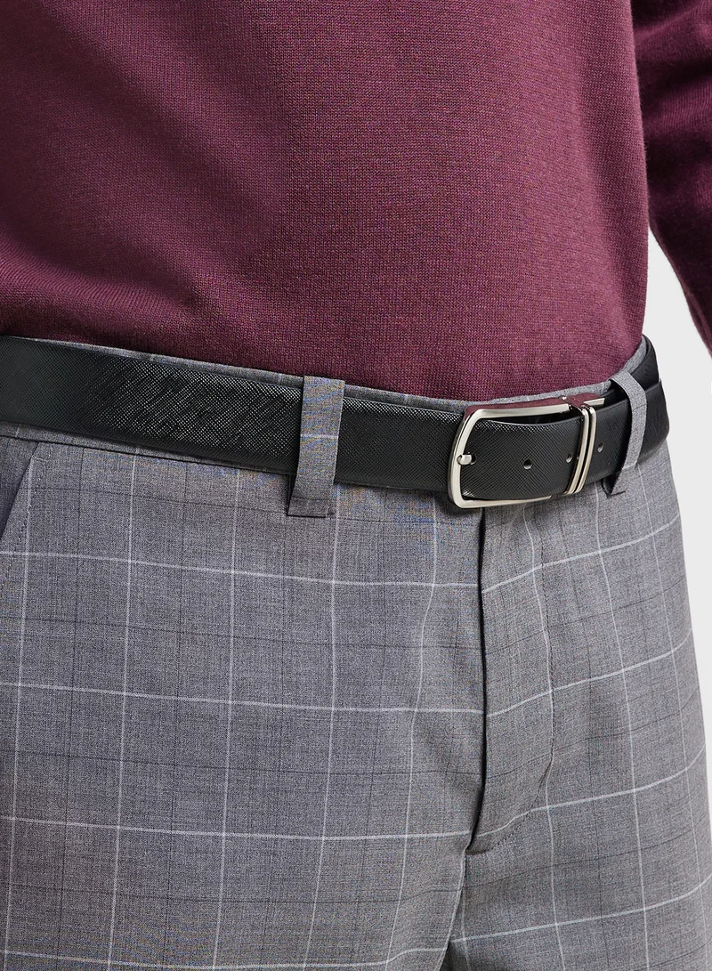 Robert Wood Genuine Leather 35Mm Reversible And Resizable Formal Belt
