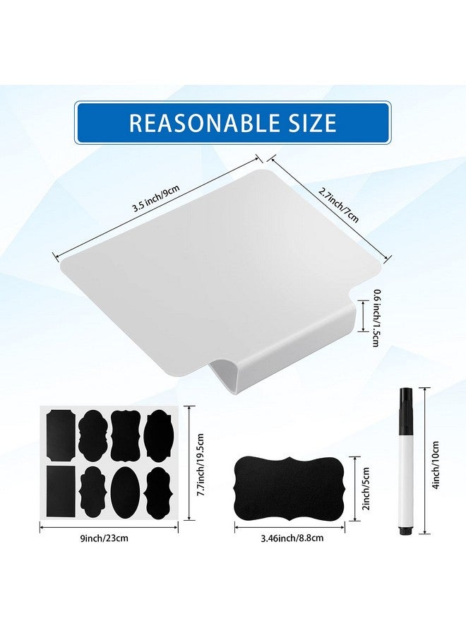 تشينكو مشبك ملصقات لصناديق التخزين، 22 قطعة من ملصقات صناديق المطبخ المصنوعة من مادة البولي فينيل كلوريد مع 5 أوراق من ملصقات السبورة و2 قلم طباشير (أبيض) - Image 2