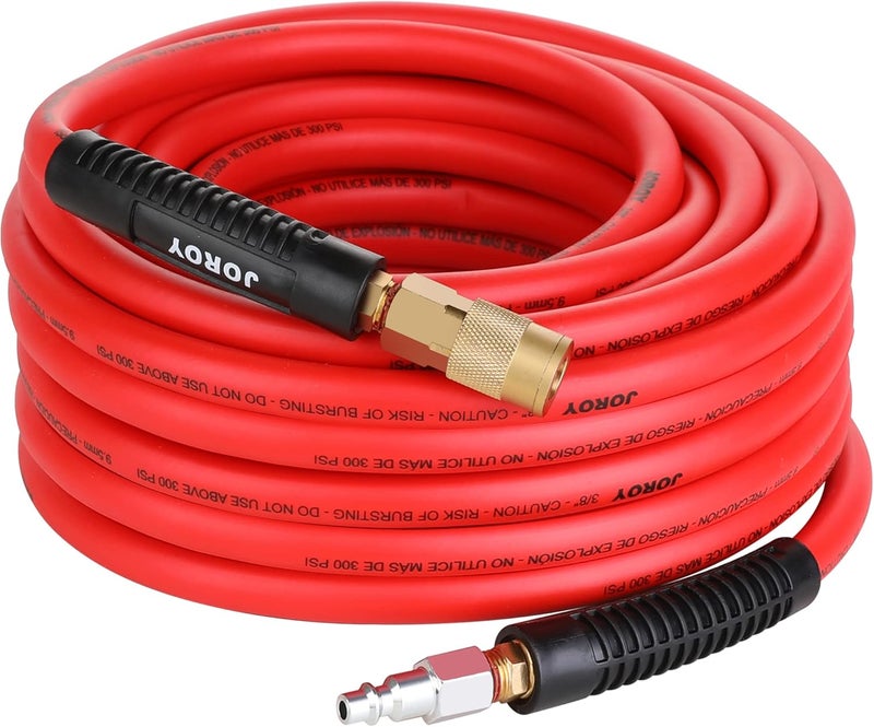 JOROY Hybrid Air Hose, 3/8-Inch by 50 Feet - Heavy Duty, Lightweight, Kink Resistant - Image 1