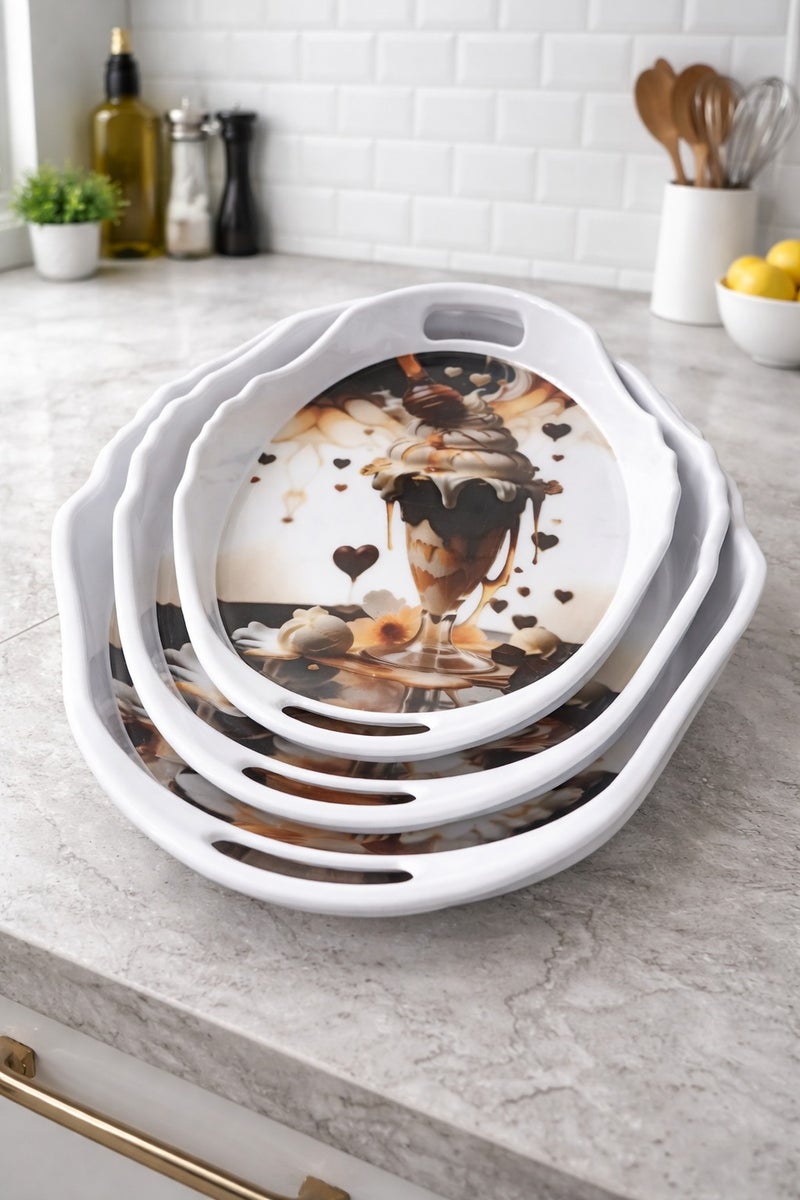 دريم 3 صواني تقديم بيضاوية - Image 1