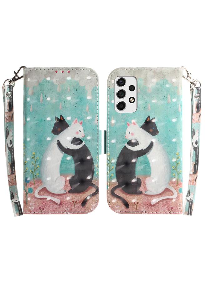 إيروريكس جراب لهاتف Samsung Galaxy A73 5G، جراب جلدي ثلاثي الأبعاد ملون أفقي قابل للطي - Image 1