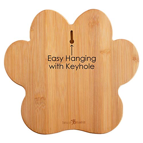 Totally Bamboo Paw Shaped Cutting Board – Bamboo Wood Charcuterie and Cheese Board with Juice Grooves, Fun Serving Board and Gift for Dog and Cat Lovers, 11 x 10 Inches - Image 4