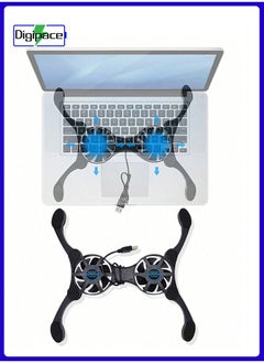 Digipace Portable Folding Fan Cooling Pad Mini Fan Notebook Usb Cooler Cooling Stand for 7-15 Inch Laptops  - Image 5