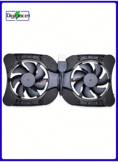 Digipace Portable Folding Fan Cooling Pad Mini Fan Notebook Usb Cooler Cooling Stand for 7-15 Inch Laptops  - Image 4