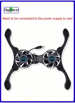 Digipace Portable Folding Fan Cooling Pad Mini Fan Notebook Usb Cooler Cooling Stand for 7-15 Inch Laptops  - Image 3