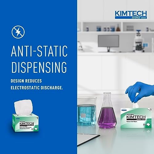 KIMTECH مناديل كيمتيك ساينس كيموايبس للمهام الدقيقة (34155)، صندوق منبثق، أبيض (60 صندوقًا من 286 ورقة، إجمالي 17,160 ورقة) - Image 5
