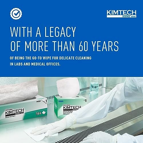 KIMTECH مناديل كيمتيك ساينس كيموايبس للمهام الدقيقة (34155)، صندوق منبثق، أبيض (60 صندوقًا من 286 ورقة، إجمالي 17,160 ورقة) - Image 3