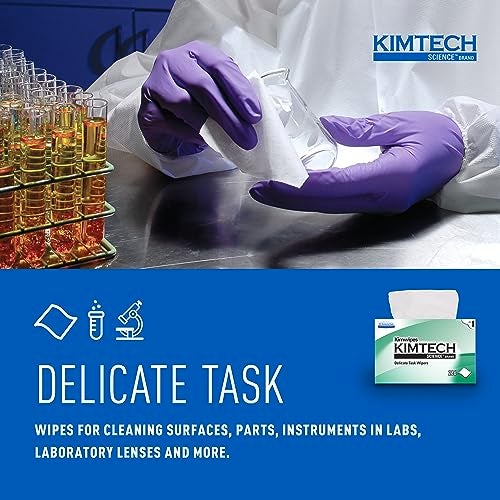 KIMTECH مناديل كيمتيك ساينس كيموايبس للمهام الدقيقة (34155)، صندوق منبثق، أبيض (60 صندوقًا من 286 ورقة، إجمالي 17,160 ورقة) - Image 4