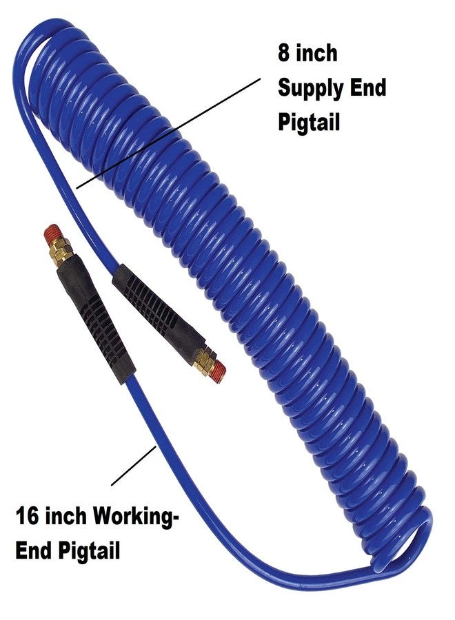 Primefit PUR14025P Polyurethane Recoil Air Hose 1/4" x 25Ft with Field Repairable Swivel Ends - Image 2