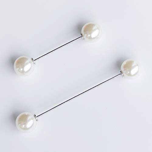 Lind Kitchen 3pcs Pearl Brooch Pins Set Sweater Shawl Pins Double Faux White Pearl Safety Pins for Women Girls Clothing Dresses Decoration Accessories - Image 2
