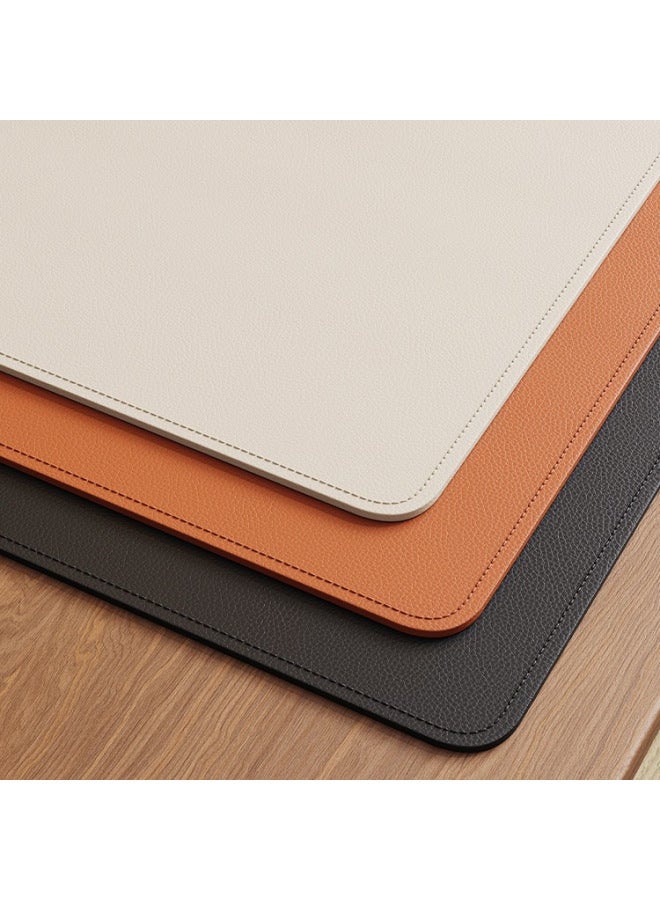 Mouse Pad Oversized Computer Desk Mat Office Desktop Keyboard Leather Advanced Sense Desk Mat Tablecloth-Color:50*100cm-Pattern:Rouge Powder + Sewing Thread - Image 2