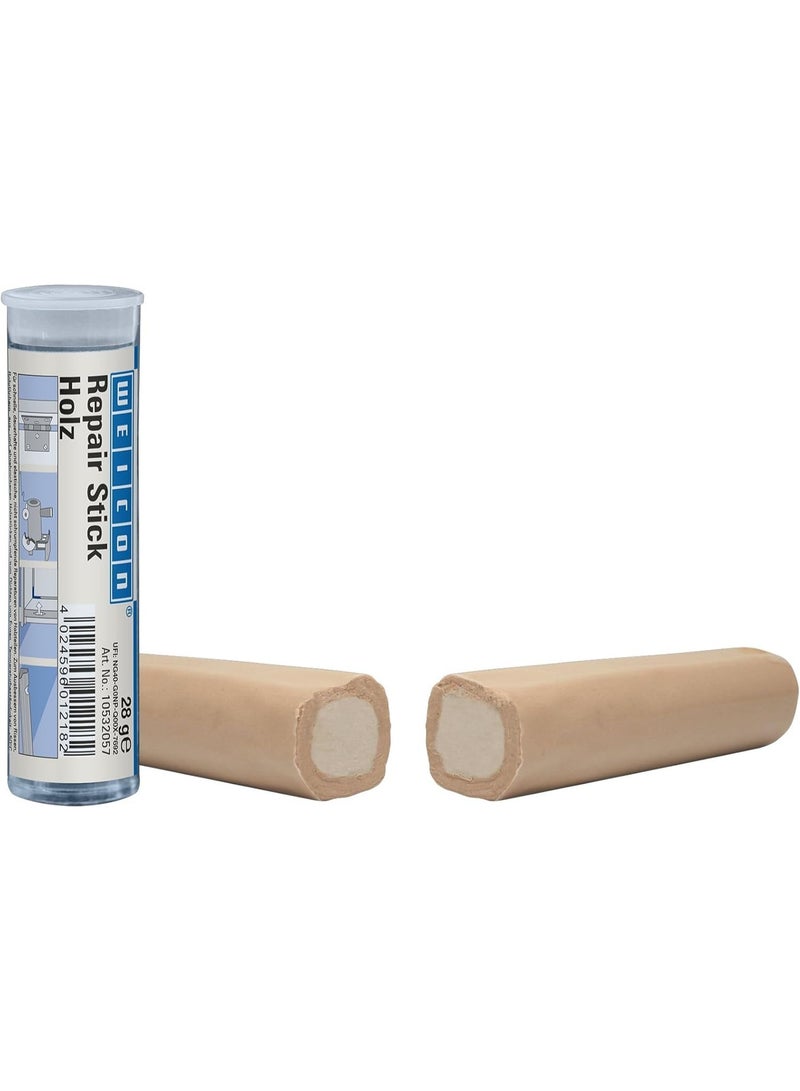 Weicon Repair Stick Wood | 28 g | 2-component Special Adhesive Epoxy Resin For permanent and residual elastic, non-shrinking repairs on wood