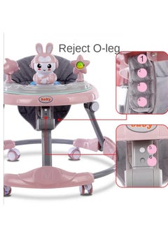 Baby Walker Baby Walker With Toys And Music - Baby Walker - Teaching The Child To Walk - Adjustable In Height And Easily Foldable - For Teaching Children To Walk And Strengthening Leg Muscles - Anti-Roll And A Fun Babysitter, Ideal For The Child And A Designated Place For Eating - Light Blue Color  - Image 2