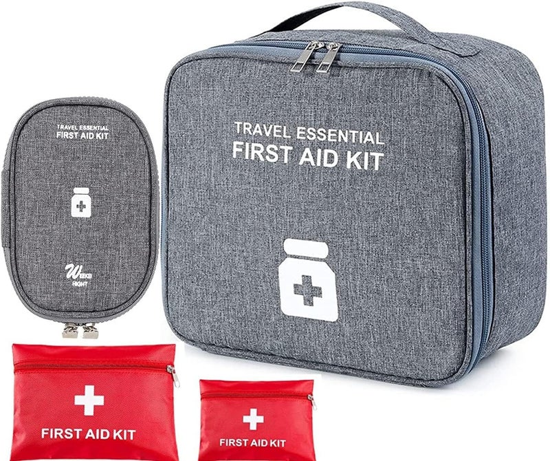 KASTWAVE First Aid Kit Empty, Camping First Aid Bag, Medicine Tools Travel Storage Bag, Suitable For Home Outdoor Hiking Camping Car Office Workplace - Image 1