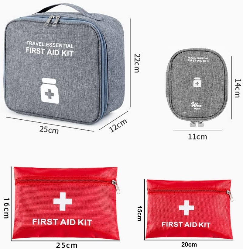 KASTWAVE First Aid Kit Empty, Camping First Aid Bag, Medicine Tools Travel Storage Bag, Suitable For Home Outdoor Hiking Camping Car Office Workplace - Image 2