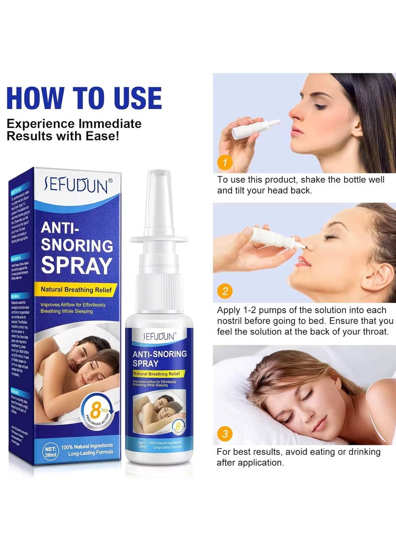 Sefudun - Anti Snoring Spray Anti Snoring Devices Provide the Effective Sleep Aid Snoring Reduction Solution Cures for Better Breathing Relief Open Throat and Improve Airflow While Sleeping 30ml - Image 1