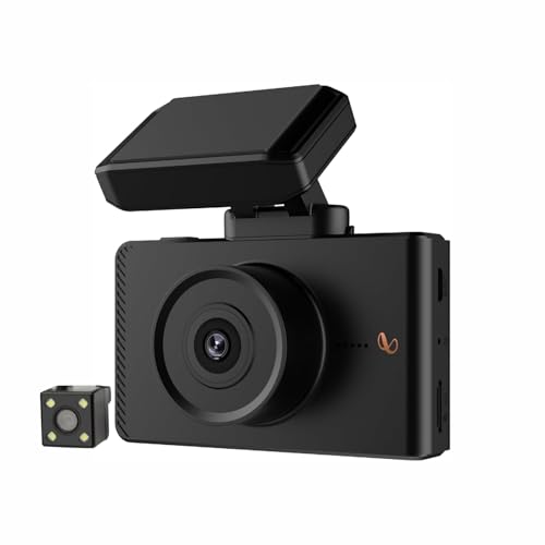 Infinity By Harman Dashcam 200D Dual HD Car Camera | 1080p Full HD Video & 3" IPS Display | Includes Rear-View Cam,| Built-in Microphone| Loop Recording, Supports SD Card (Black) - Image 1