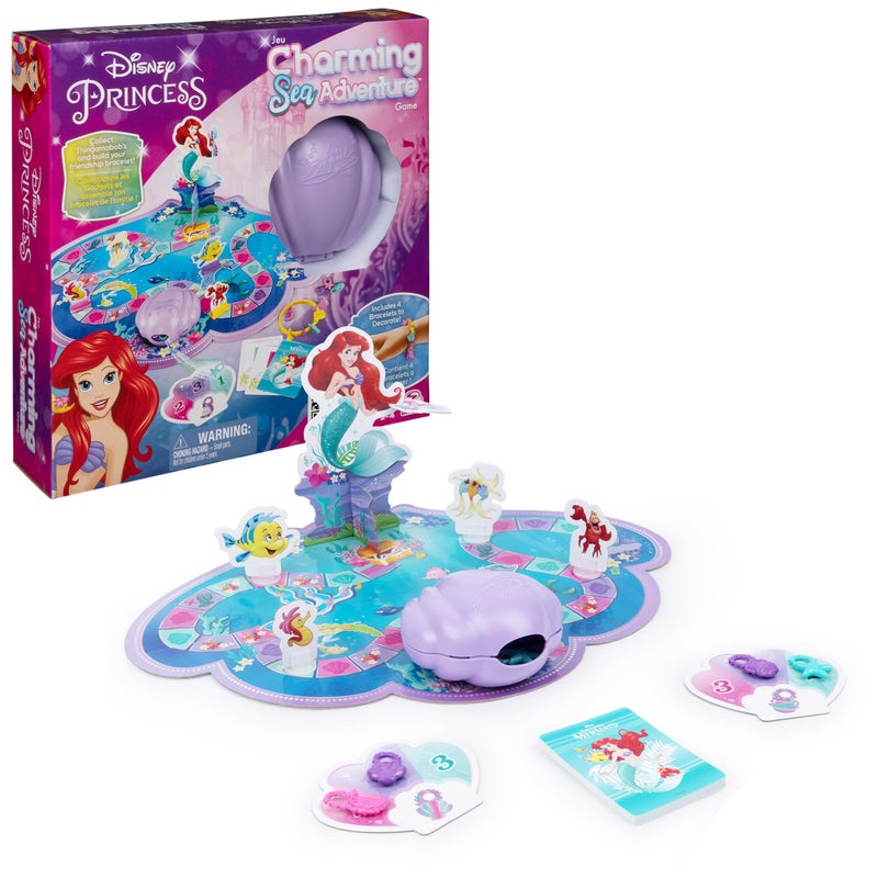 Spin Master Games, Disney Princess, Little Mermaid Charming Sea Adventure Game, Disney Princess Toys for Kids, 2-4 Players, for Ages 4+ - Image 1