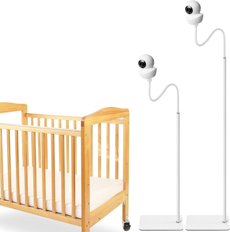 iTODOS Baby Monitor Floor Stand Holder Compatible with Babysense Video Baby Monitor V43 HDS2 V24RKeep Baby Away from TouchingStrong and Heavy Metal MaterialsMore Safety - Image 1