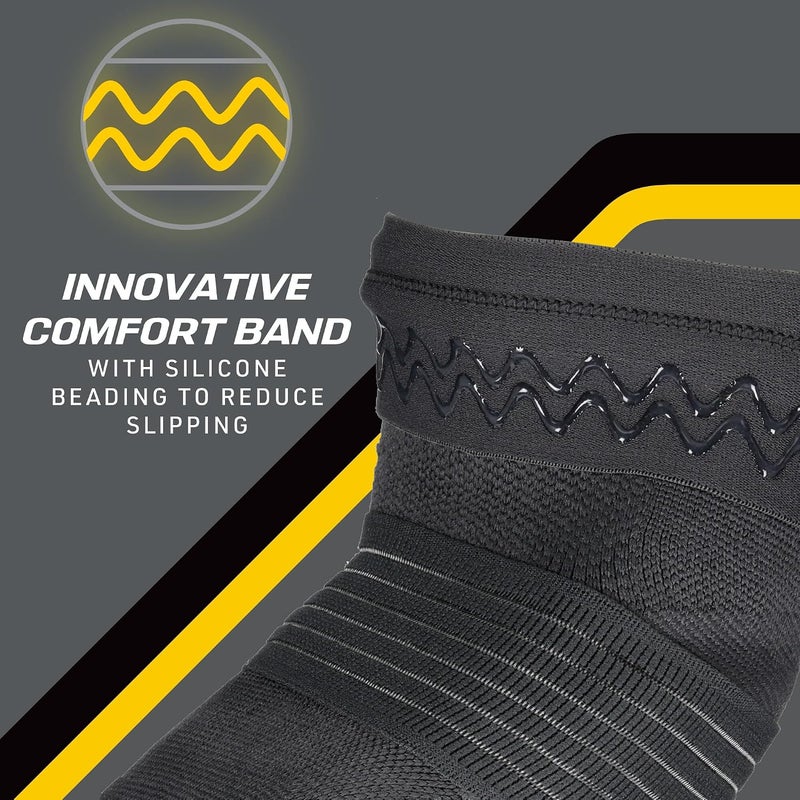 فوتورو كم ™ Premium Compression Elbow Sleeve، مع حزام ملتف ووسادتين ضغط جل، لعلاج التهاب الأوتار الخفيف، مرفق لاعب الجولف، مرفق التنس، التورم، الالتواءات، والإجهادات، مقاس Large/XLarge - Image 2