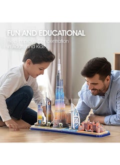 Generic 3D Puzzle with LED Lighting Cityline Architecture Model  - Image 2