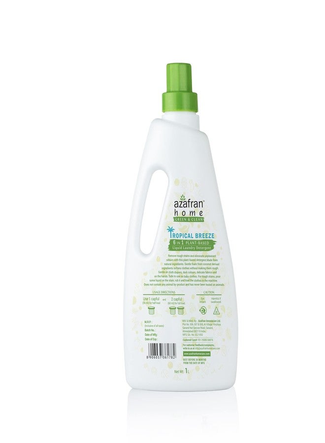 Azafran Tropical Breeze 6 In 1 Eco-Friendly Liquid Laundry Detergent, 1L - Image 2