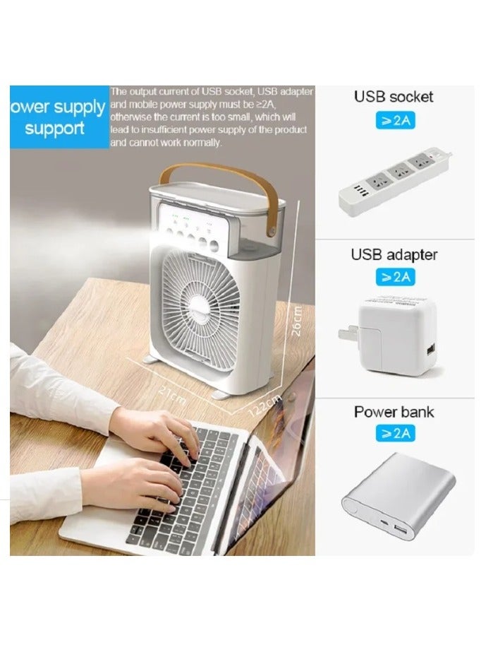 مبرد الهواء مروحة تكييف صغيرة مروحة الرذاذ USB مروحة محمولة مكيف الهواء مرطب الهواء  - Image 2