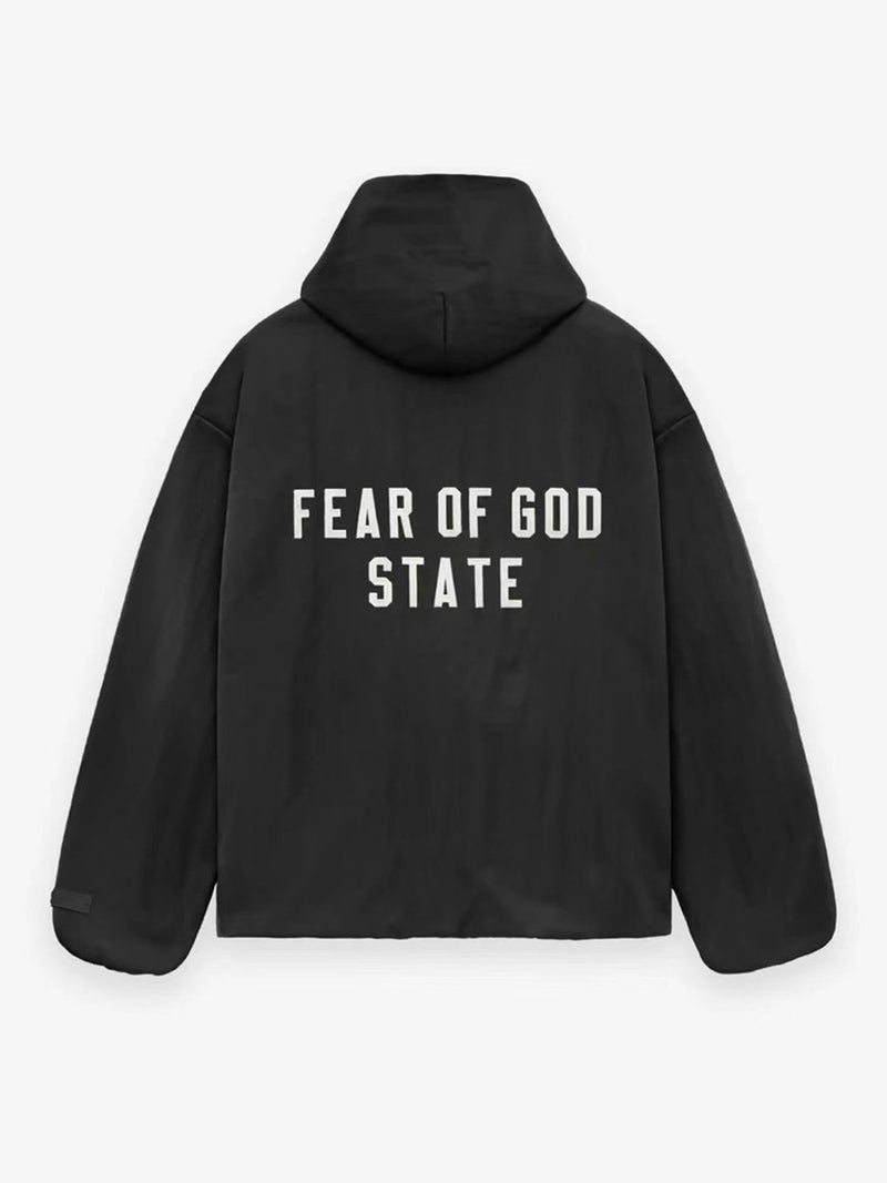 24Fw Fog Multi-Line Essentials High Street American Hooded Patch Embroidered Letter Windbreaker Women'S Jacket Men'S - Image 4