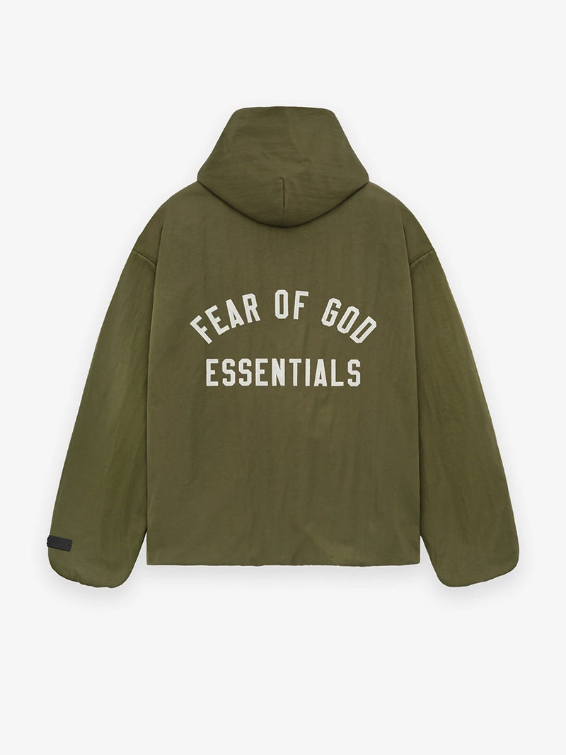 24Fw Fog Multi-Line Essentials High Street American Hooded Patch Embroidered Letter Windbreaker Women'S Jacket Men'S - Image 5