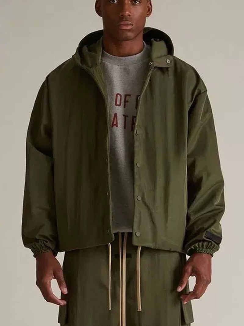 24Fw Fog Multi-Line Essentials High Street American Hooded Patch Embroidered Letter Windbreaker Women'S Jacket Men'S - Image 3