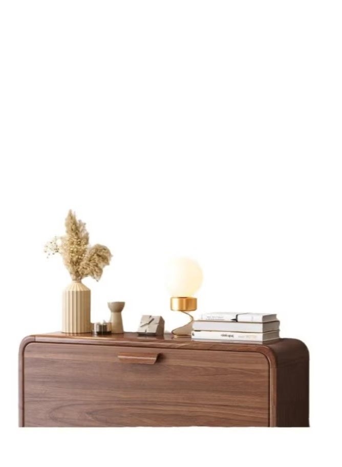 Beauenty Shoe Cabinet With 3 Flip-Top Drawers, Free-Standing Shoe Cabinet, Wooden Shoe Rack Storage Rack For Entry, Foyer, Living Room 100 x 24 x 119 cm - Image 4