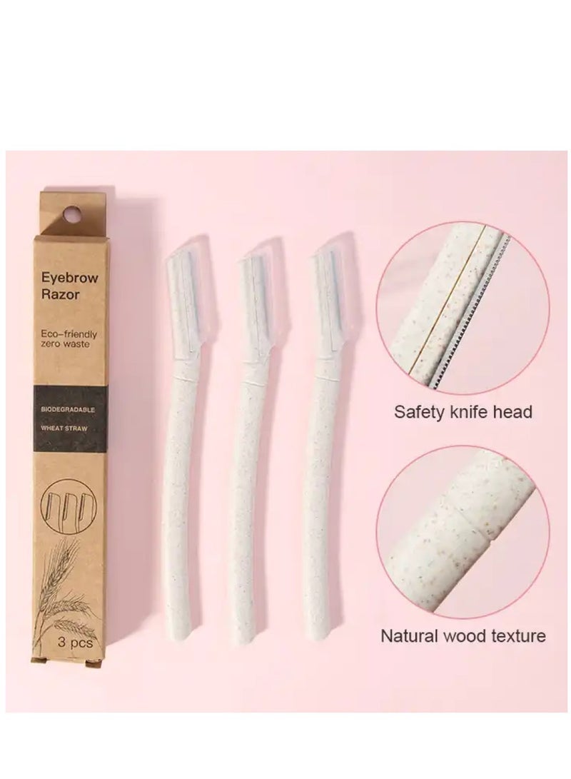 Captaintech 3 Pcs Eyebrow Razor Ladies Razor For Facial And Body Hair Trimmer Safety - Image 3
