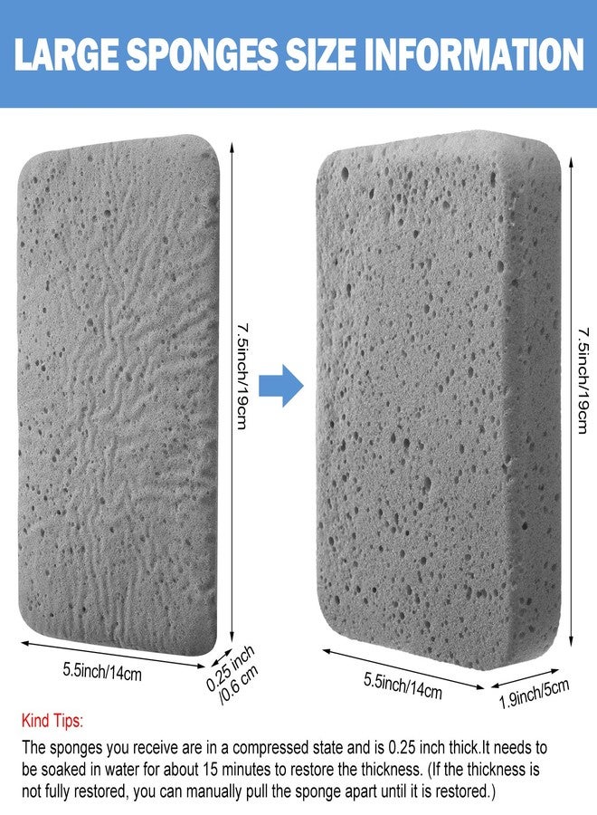 Tioncy 24 Pcs Large Car Wash Sponges Bulk 7.5 x 5.5 x 1.9 Inch Grouting Foam Cleaning and Washing Sponge Commercial Foam Large All Purpose for Kitchen Bathroom Household (Grey) - Image 2