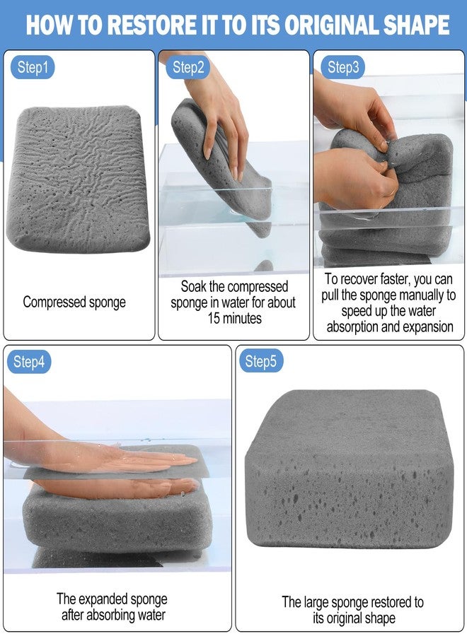 Tioncy 24 Pcs Large Car Wash Sponges Bulk 7.5 x 5.5 x 1.9 Inch Grouting Foam Cleaning and Washing Sponge Commercial Foam Large All Purpose for Kitchen Bathroom Household (Grey) - Image 3