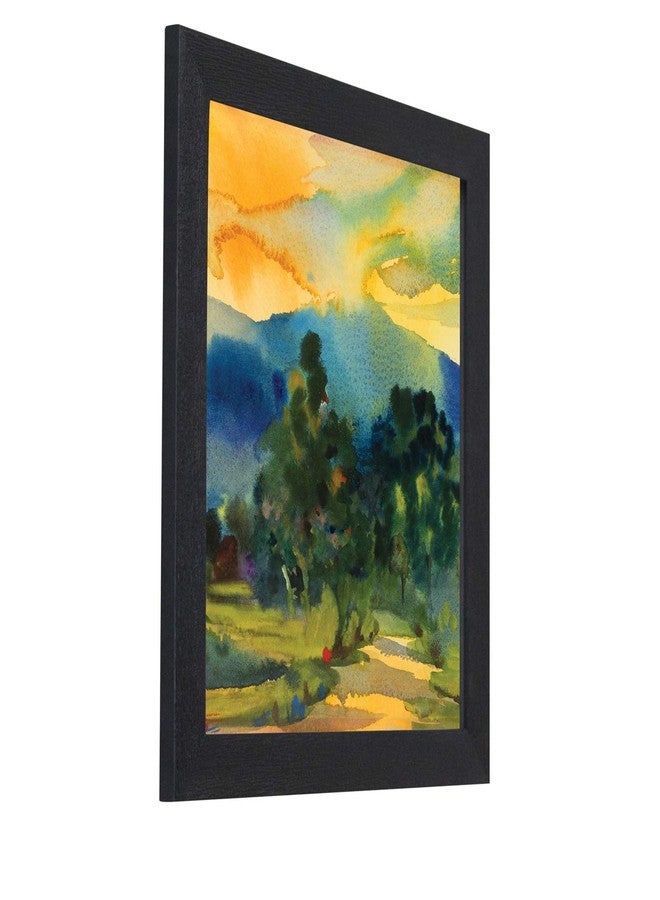 راندم عشوائي (RP-1926 لوحات ألوان مائية تجريدية مؤطرة، (6" × 14"-2، 12" × 14"-1) - Image 3