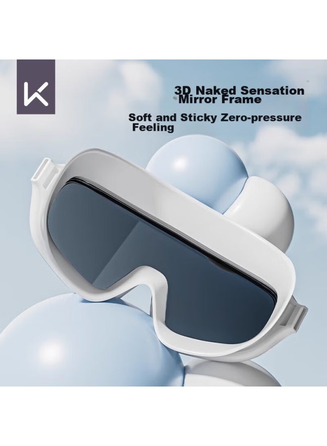 Keep Swimming Goggles, Large Frame, Waterproof, Anti-fog, High-definition, For Men And Women, Professional Training Swimming Equipment, Pure White - Image 5