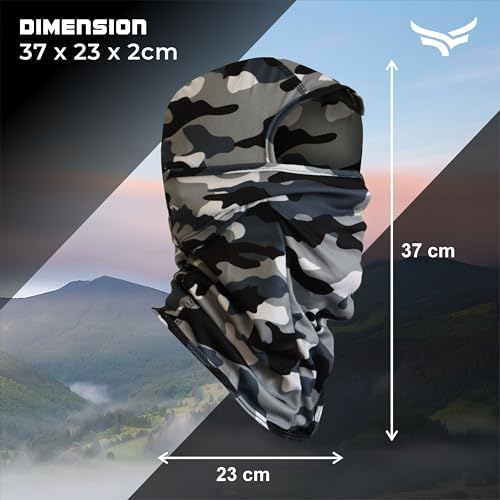 XTRIM Face Mask for Men & Women, Balaclava for Bike Riding, UV Protected Breathable Helmet Liner, Anti-Hair Fall, Sweat Absorbing & Odour Free, Sun & Dust Protection (Camo Blue, Cotton) - Image 4