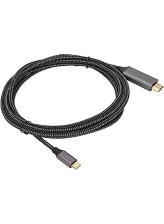 كابل USB-C إلى HDMI – بدقة 4K@60Hz – لتوصيل اللابتوب أو الموبايل بالشاشة أو البروجيكتور – بطول 2 متر - Image 1