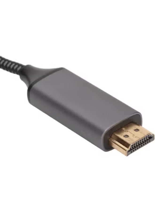كابل USB-C إلى HDMI – بدقة 4K@60Hz – لتوصيل اللابتوب أو الموبايل بالشاشة أو البروجيكتور – بطول 2 متر - Image 3