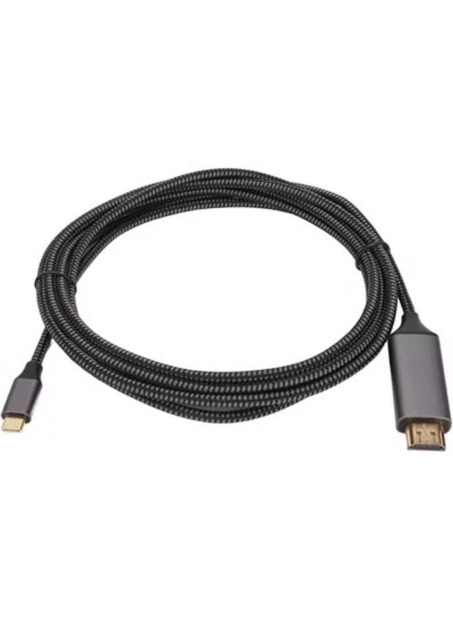 كابل USB-C إلى HDMI – بدقة 4K@60Hz – لتوصيل اللابتوب أو الموبايل بالشاشة أو البروجيكتور – بطول 2 متر - Image 4