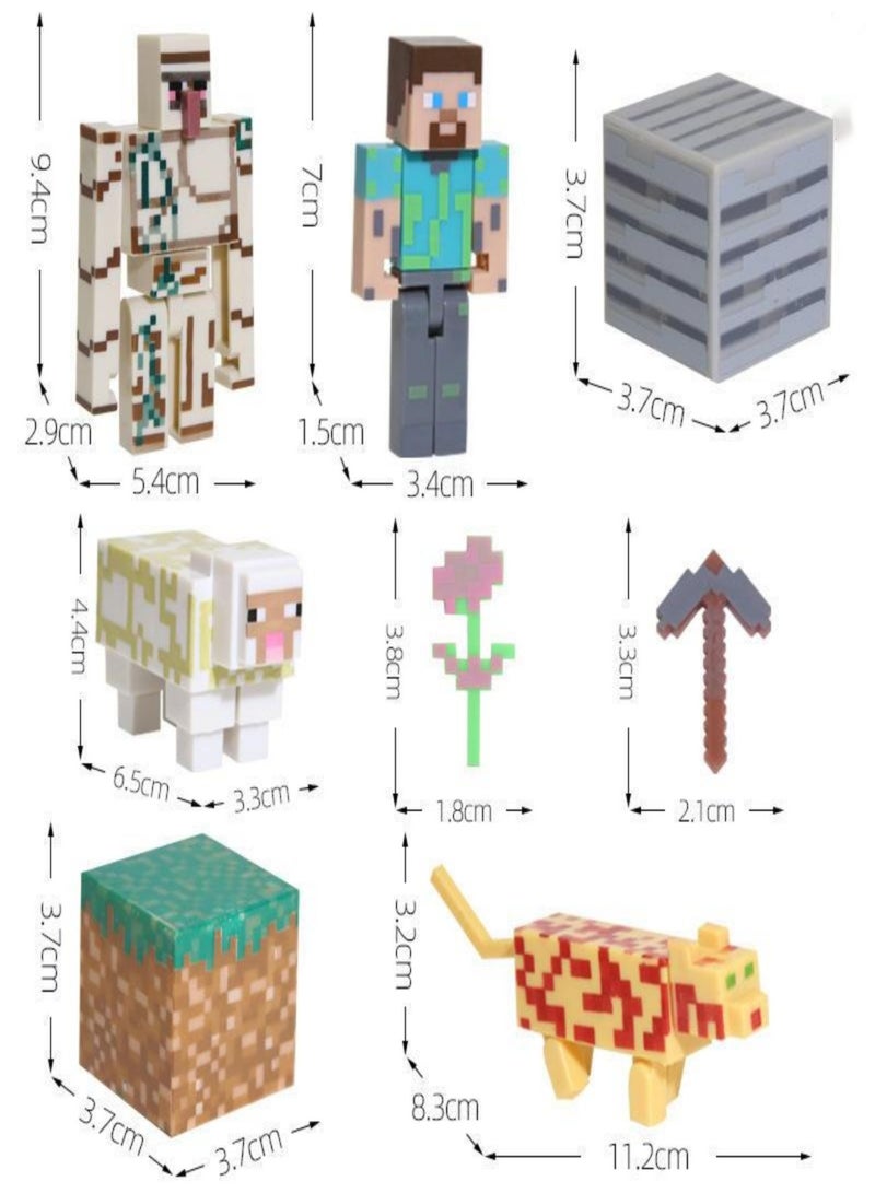 ماين كرافت 29 مجسمات صغيرة من Adet Minecraft Bina Oyuncakları Oyun Karakteri Kitleri - Image 3