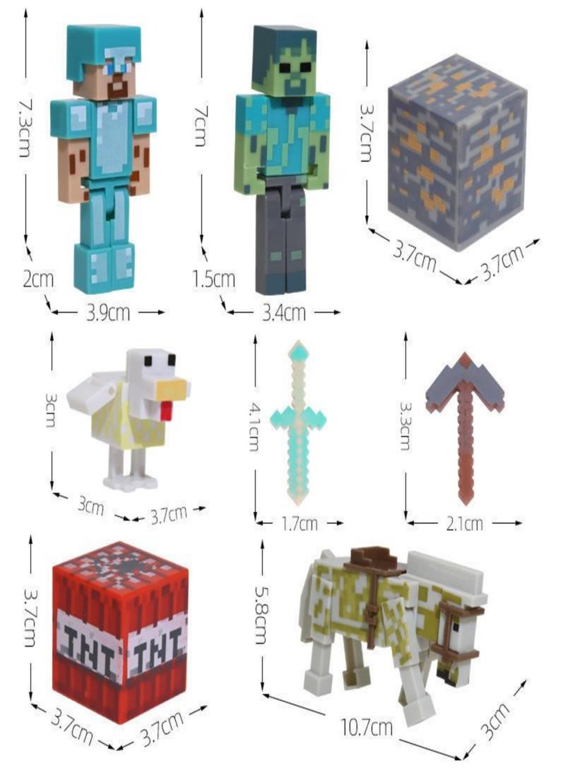 ماين كرافت 29 مجسمات صغيرة من Adet Minecraft Bina Oyuncakları Oyun Karakteri Kitleri - Image 5