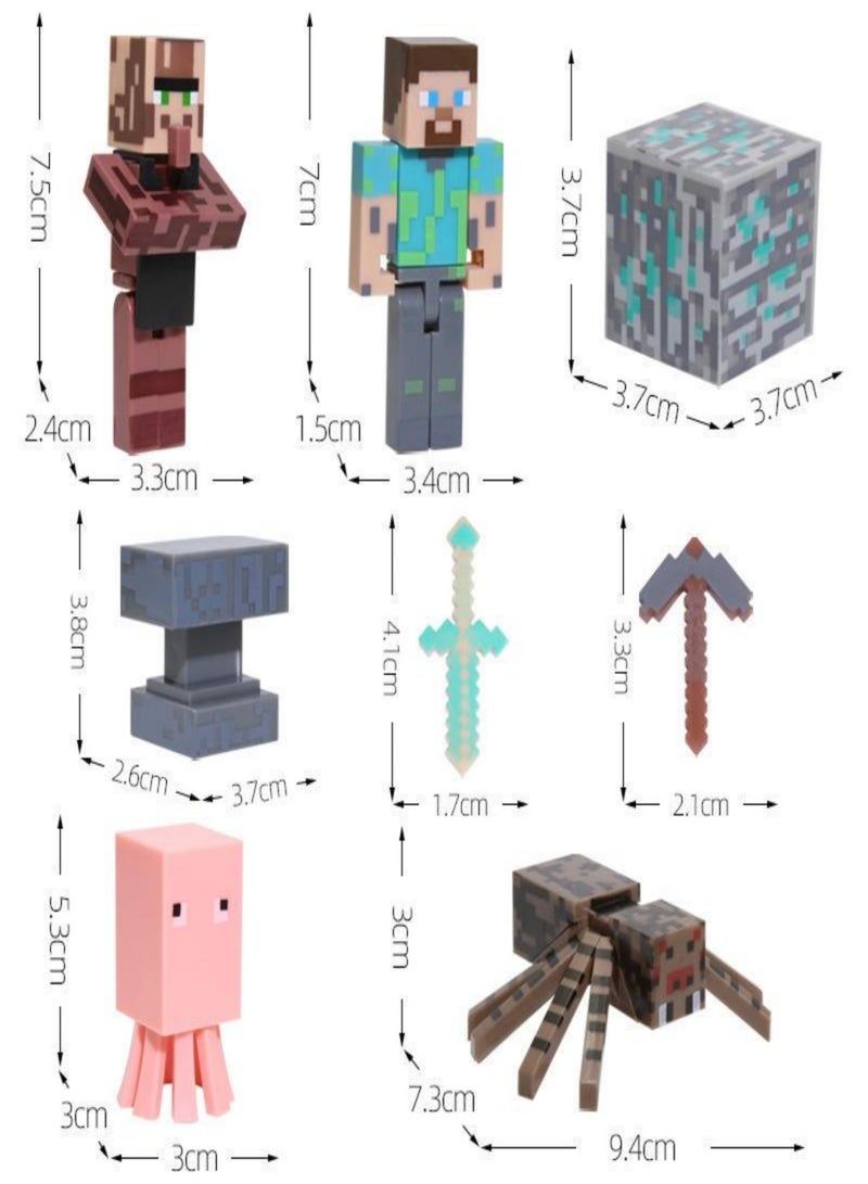 ماين كرافت 29 مجسمات صغيرة من Adet Minecraft Bina Oyuncakları Oyun Karakteri Kitleri - Image 2