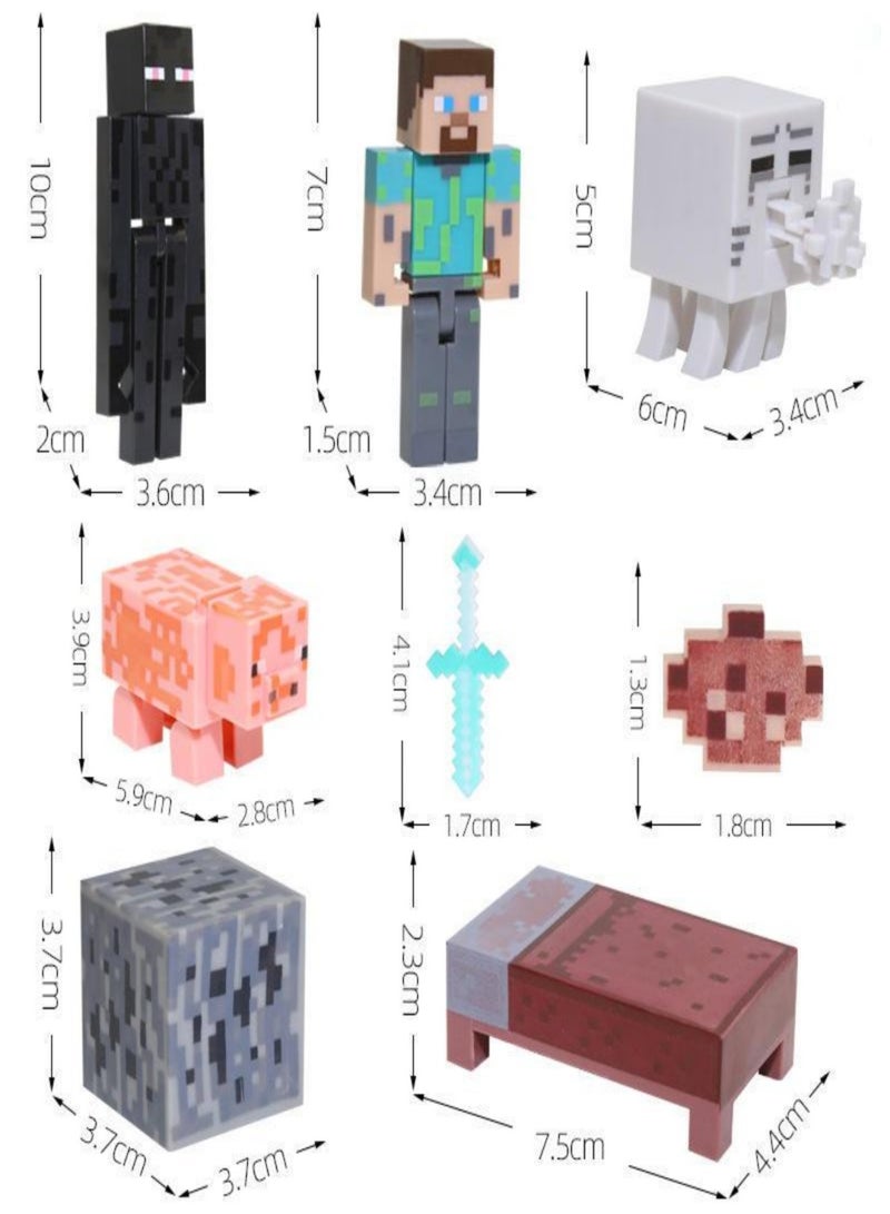 ماين كرافت 29 مجسمات صغيرة من Adet Minecraft Bina Oyuncakları Oyun Karakteri Kitleri - Image 4